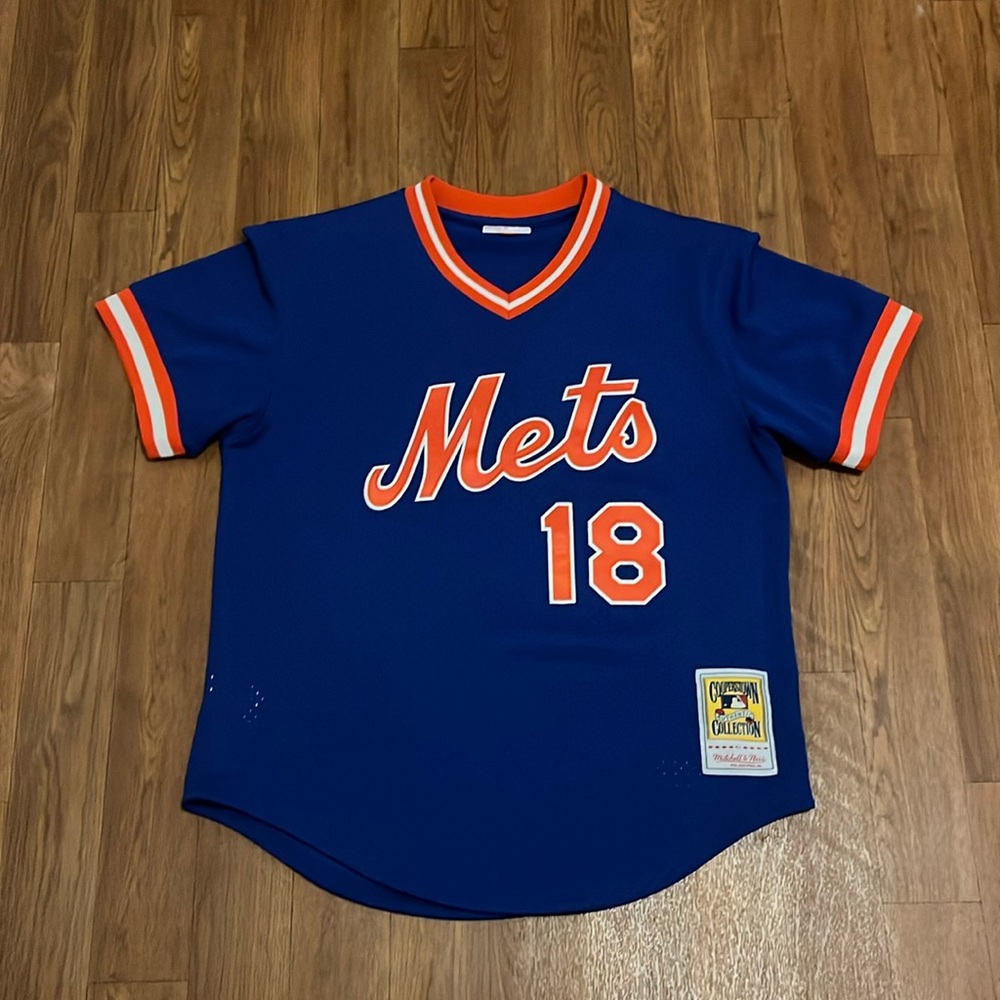 Mitchell and Ness #18 Darryl Strawberry BP Jersey